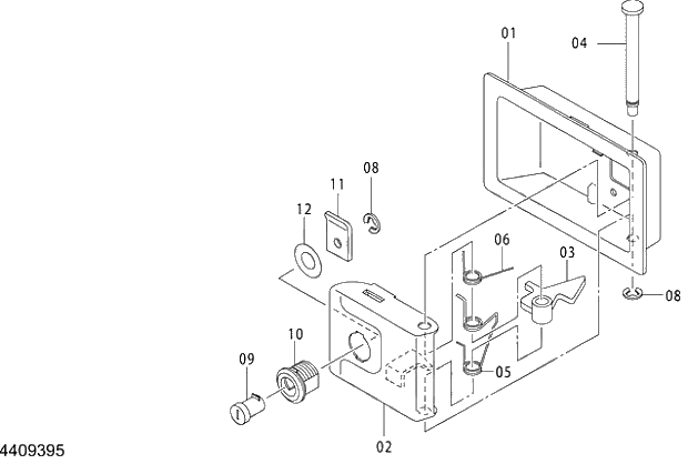 Схема запчастей Hitachi ZX470R-5G - 006 DOOR LOCK (1) 01 FRAME,COVER
