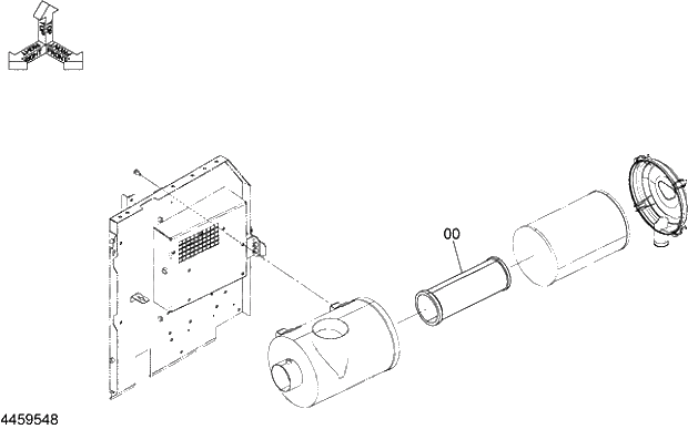 Схема запчастей Hitachi ZX330LC-5G - 009 ELEMENT (INNER) 02 ENGINE