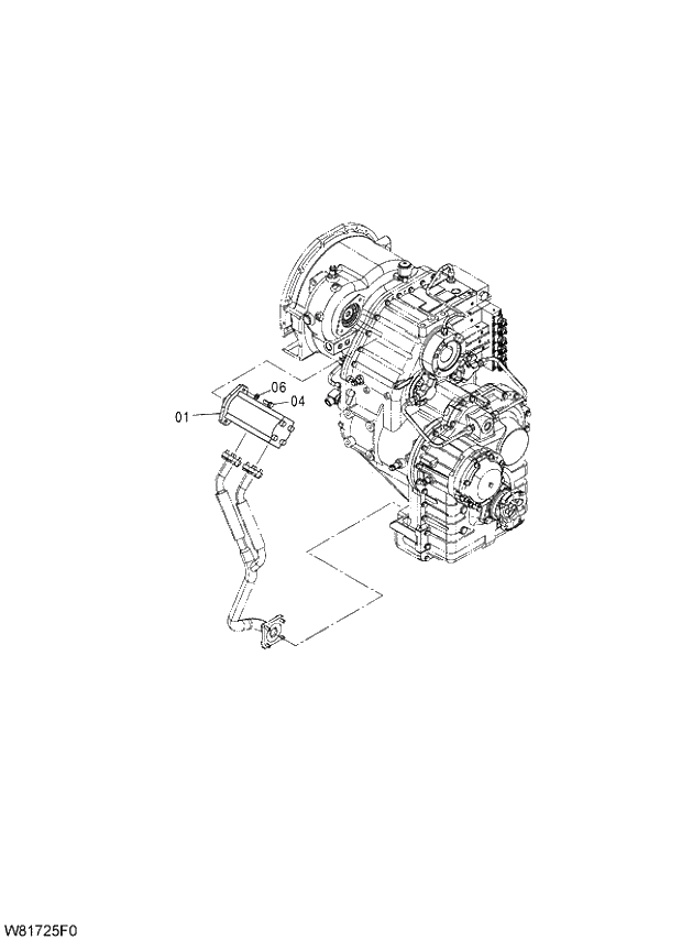 Схема запчастей Hitachi ZW310 - 013 TRANSMISSION(13-22). 05 POWER TRAIN