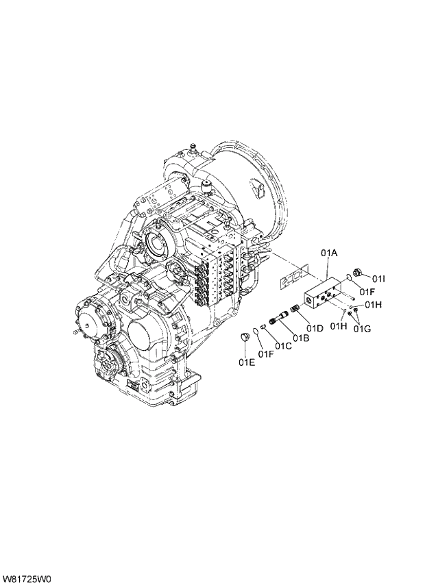 Схема запчастей Hitachi ZW310 - 028 VALVE ASSY(1). 05 POWER TRAIN