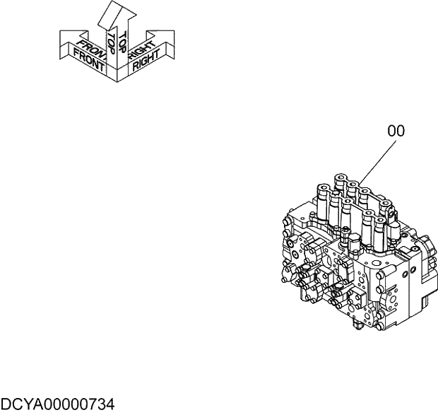 Схема запчастей Hitachi ZX330LC-5G - 003 CONTROL VALVE 03 HYDRAULIC SYSTEM