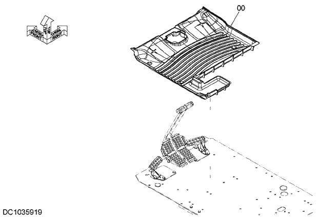 Схема запчастей Hitachi ZX280LC-5G - 032 FLOOR MAT 09 FLOOR PARTS