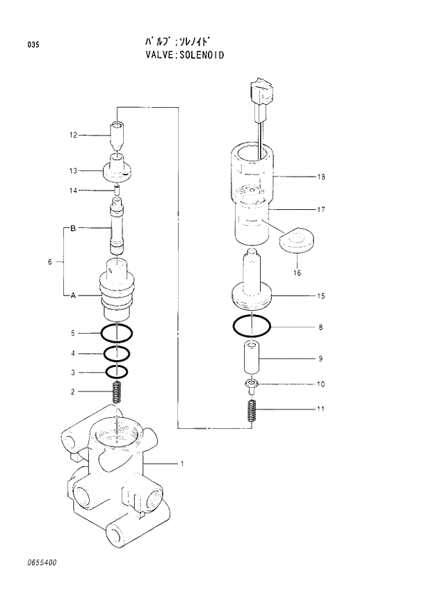 Схема запчастей Hitachi EX310H-3C - 035 SOLENOID VALVE. 03 VALVE