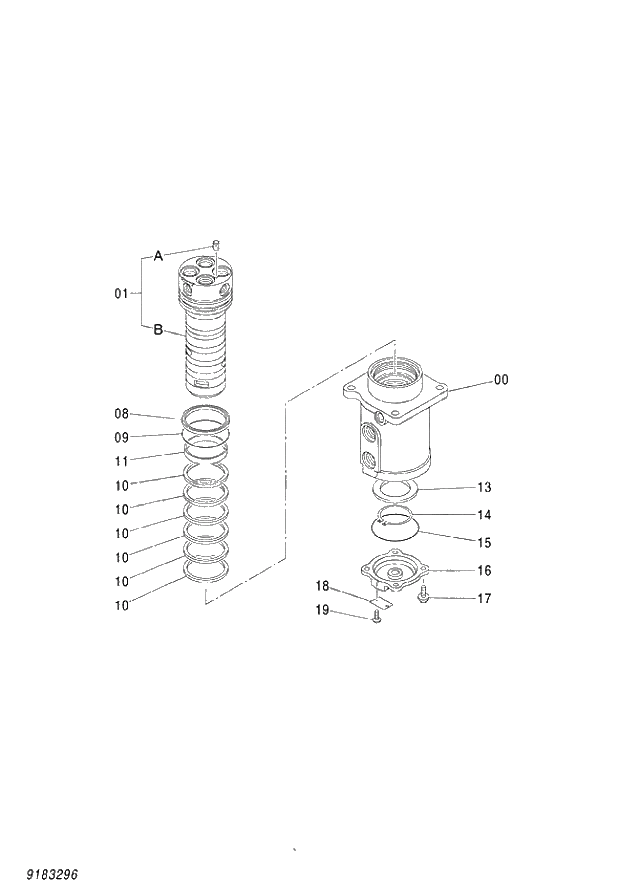Схема запчастей Hitachi ZX470R-5G - 001 JOINT;CENTER 04 JOINT;CENTER