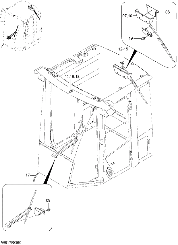 Схема запчастей Hitachi ZW310A - 010 CAB(3). 04 CAB
