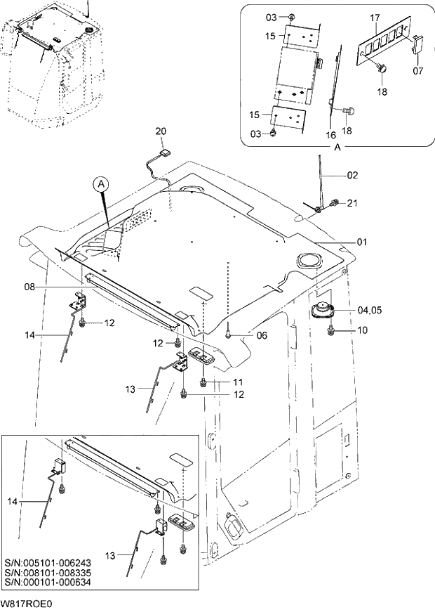 Схема запчастей Hitachi ZW310 - 013 CAB(5)(GSM SPEC.). 04 CAB
