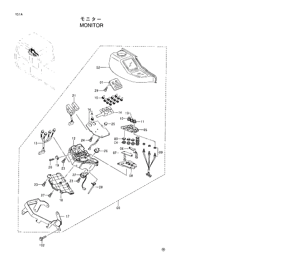 Схема запчастей Hitachi EX370HD-5 - 151 MONITOR 01 UPPERSTRUCTURE