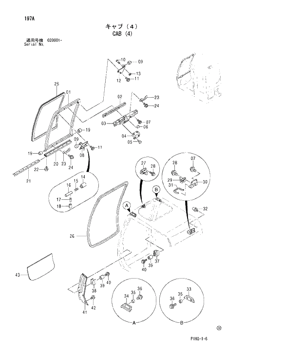 Схема запчастей Hitachi ZX280LC - 197 CAB (4) UPPERSTRUCTURE