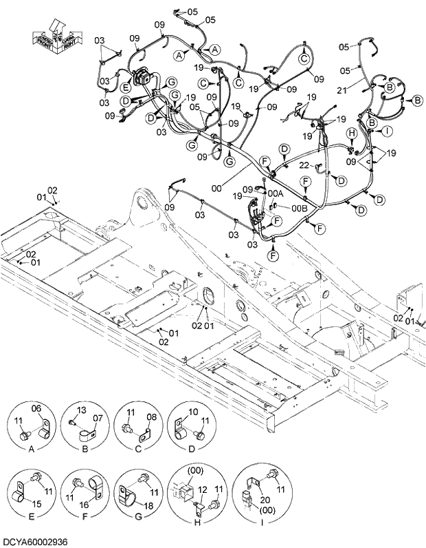 Схема запчастей Hitachi ZX250LCK-5G - 003 ELECTRIC PARTS (3) 07 ELECTRIC SYSTEM