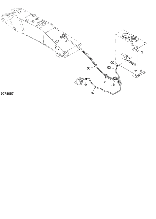 Схема запчастей Hitachi ZX140W-3 - 309 HOSE RUPTURE VALVE PIPING (POSITIONING)(1) ( CEB CED 002001-, CEA 020001-). 04 FRONT-END ATTACHMENTS(2P-BOOM)