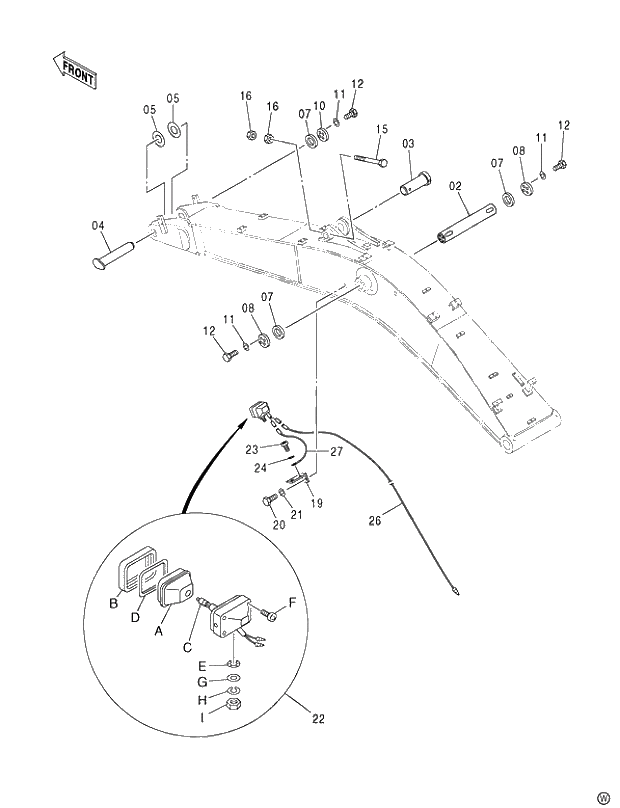 Схема запчастей Hitachi ZX450LC - 013 BOOM PARTS (450,H,MT,MTH 010001-460 050001-). 03 BACKHOE ATTACHMENTS