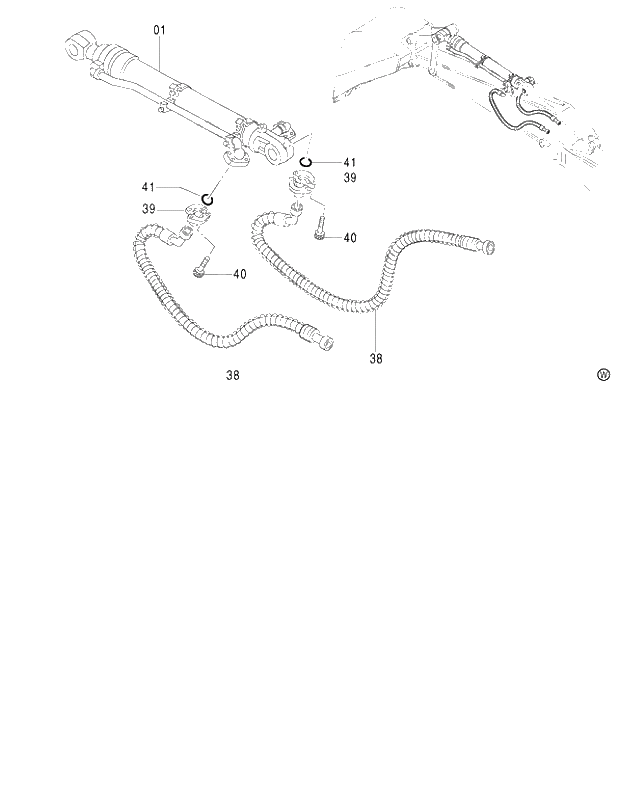 Схема запчастей Hitachi ZX480MTH - 021 FRONT PIPING (BE ARM) (450,H,MT,MTH 010001-460 050001-). 03 BACKHOE ATTACHMENTS