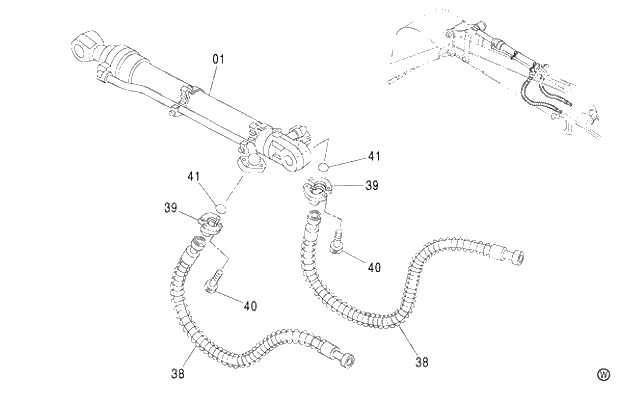 Схема запчастей Hitachi ZX450LC - 024 FRONT PIPING (SEMI-LONG ARM) (450,H,MT,MTH 010001-460 050001-). 03 BACKHOE ATTACHMENTS