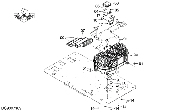 Схема запчастей Hitachi ZX350LCK-5G - 001 AIR CONDITIONER (1) 10 AIR CONDITIONER