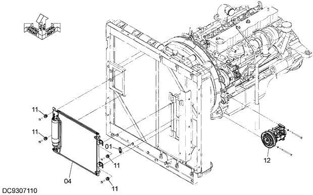 Схема запчастей Hitachi ZX330-5G - 006 AIR-CONDITIONER (4-2) 10 AIR CONDITIONER