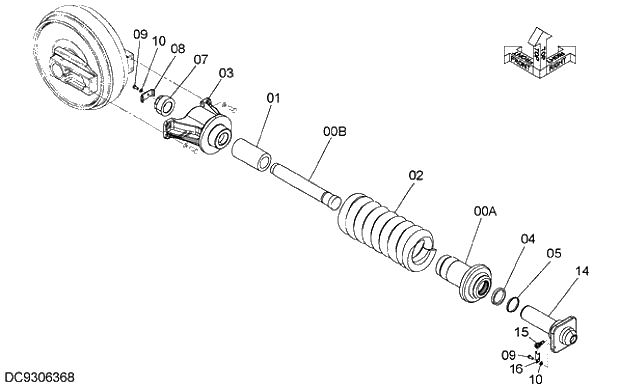 Схема запчастей Hitachi ZX350LCK-5G - 013 ADJUSTER 11 UNDERCARRIAGE