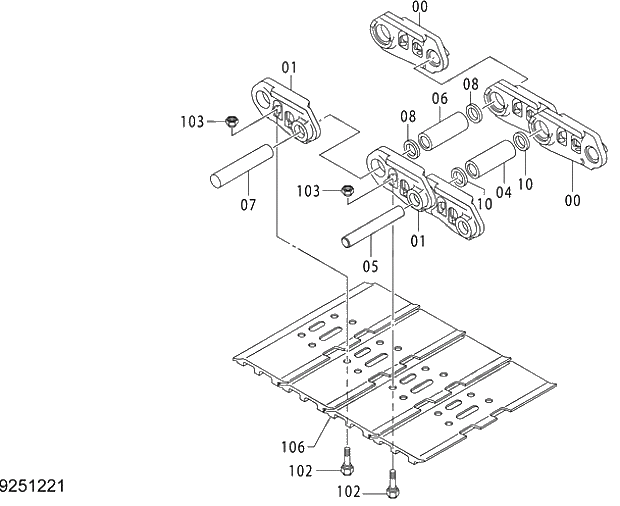 Схема запчастей Hitachi ZX470H-5G - 016 TRACK-LINK 13 UNDERCARRIAGE