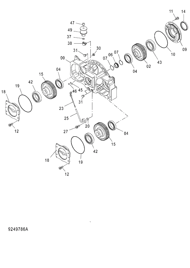 Схема запчастей Hitachi ZX850LC-3 - 002 PUMP MISSION (020001-). 01 PUMP