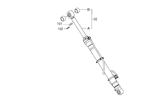 Схема запчастей Hitachi ZX330-3G - 010 BOOM CYLINDER (L) 03 FRONT-END ATTACHMENTS