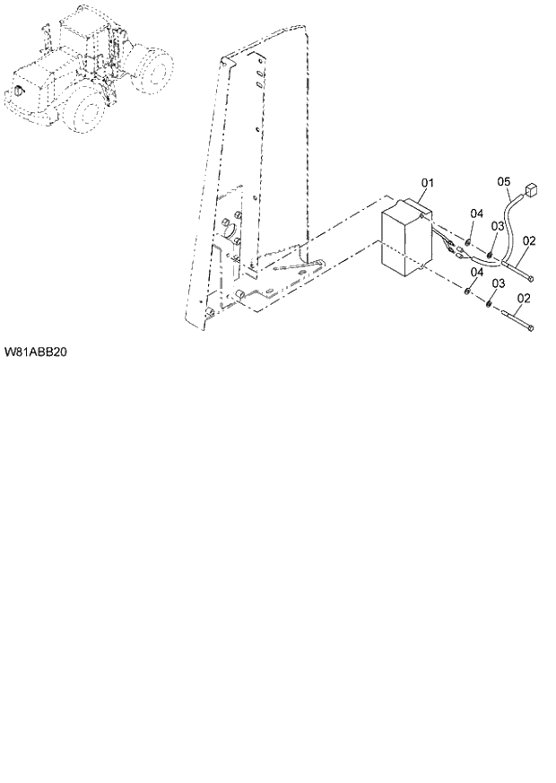 Схема запчастей Hitachi ZW250 - 131_REVERSE BUZZER(BB002) (000101-004999, 005101-). 05 ELECTRICAL SYSTEM