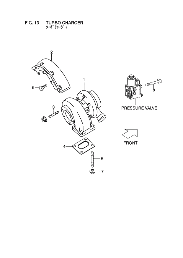 Схема запчастей Hitachi ZW310 - 013 TURBO CHARGER. 01 INLET &amp; EXHAUST SYSTEM