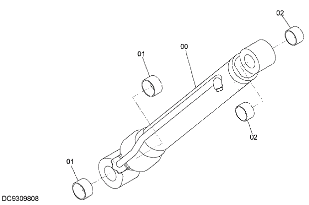Схема запчастей Hitachi ZX280-5G - 025 BUCKET CYLINDER 12 FRONT-END ATTACHMENTS