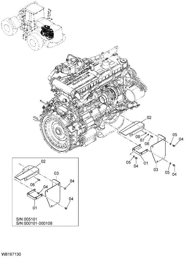Схема запчастей Hitachi ZW220 - 155_FUN PUMP COVER (000101-004999, 005101-). 06 HYDRAULIC SYSTEM