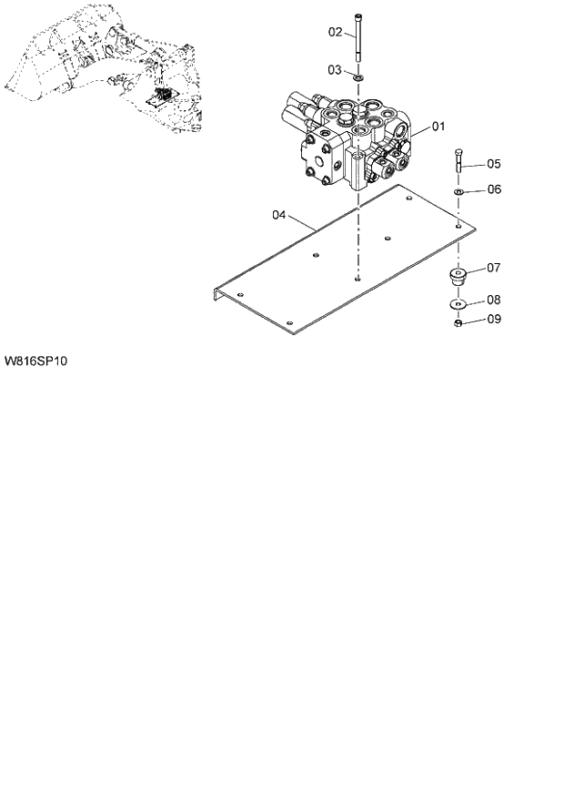 Схема запчастей Hitachi ZW220 - 156_MAIN CONTROL VALVE(2-SPOOL)(2SP) (000101-004999, 005101-). 06 HYDRAULIC SYSTEM