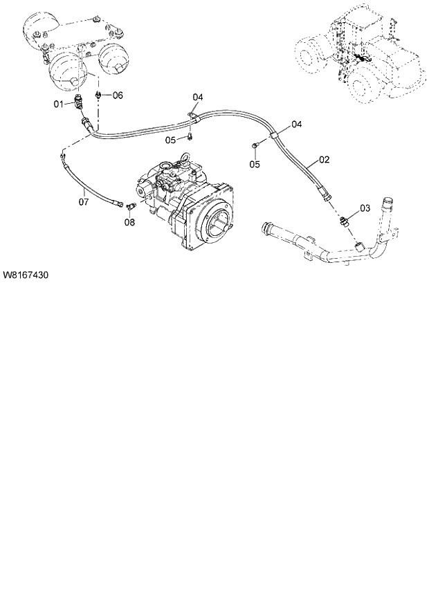 Схема запчастей Hitachi ZW220 - 172_PILOT PIPING(3) (000101-004999, 005101-). 06 HYDRAULIC SYSTEM