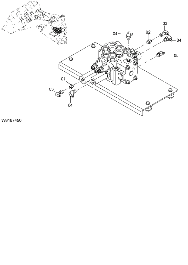 Схема запчастей Hitachi ZW220 - 175_PILOT PIPING(5) (000101-004999, 005101-). 06 HYDRAULIC SYSTEM