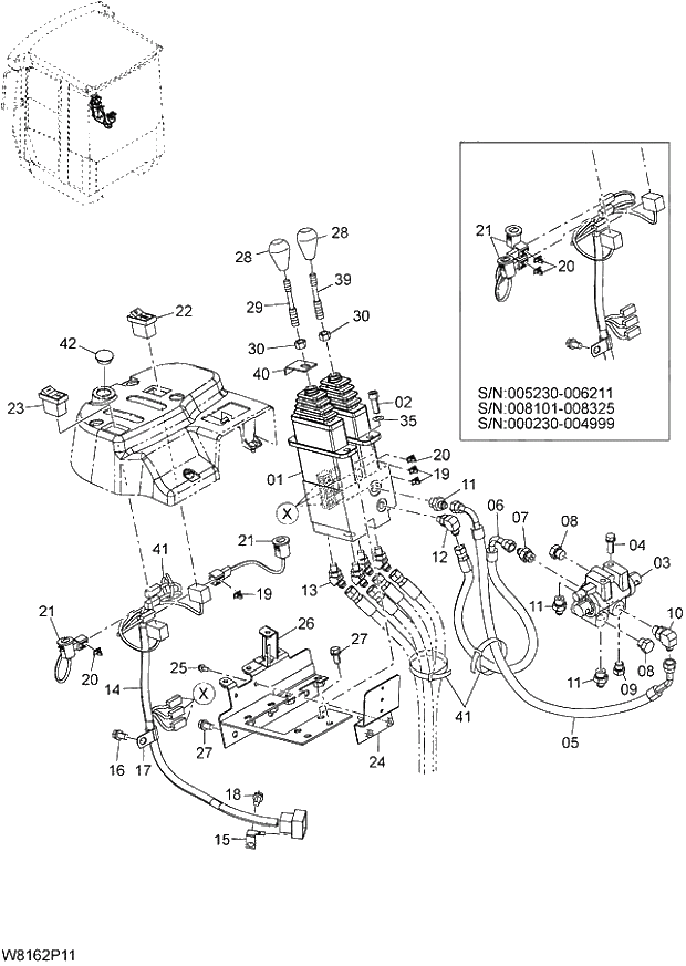 Схема запчастей Hitachi ZW220 - 179_PILOT PIPING(2 SPOOL) (000230-004999, 005230-). 06 HYDRAULIC SYSTEM