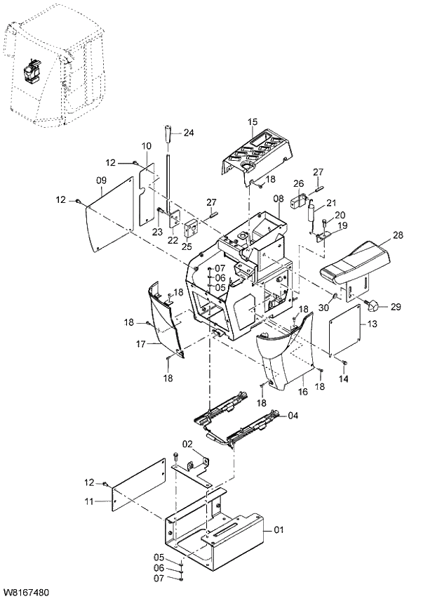 Схема запчастей Hitachi ZW220 - 186_CONSOLE(R) 6CG,H3G,HCG,HEG,HSG (000101-000561, 005101-006189, 008101-008269). 06 HYDRAULIC SYSTEM