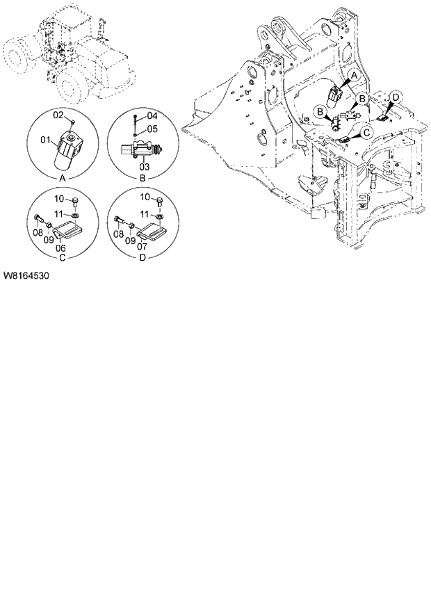 Схема запчастей Hitachi ZW220 - 197_STEERING PARTS(ORBITROLL) (000101-004999, 005101-). 06 HYDRAULIC SYSTEM
