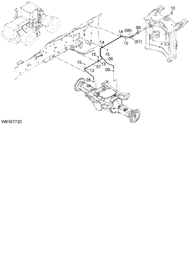 Схема запчастей Hitachi ZW220 - 218_GREASE PIPING(2) (000101-004999, 005101-). 06 HYDRAULIC SYSTEM