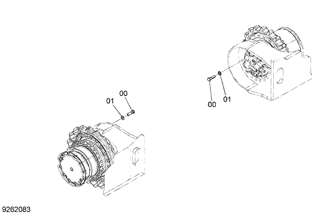 Схема запчастей Hitachi ZX250LCK-5G - 008 TRAVEL DEVICE SUPPORT 11 UNDERCARRIAGE