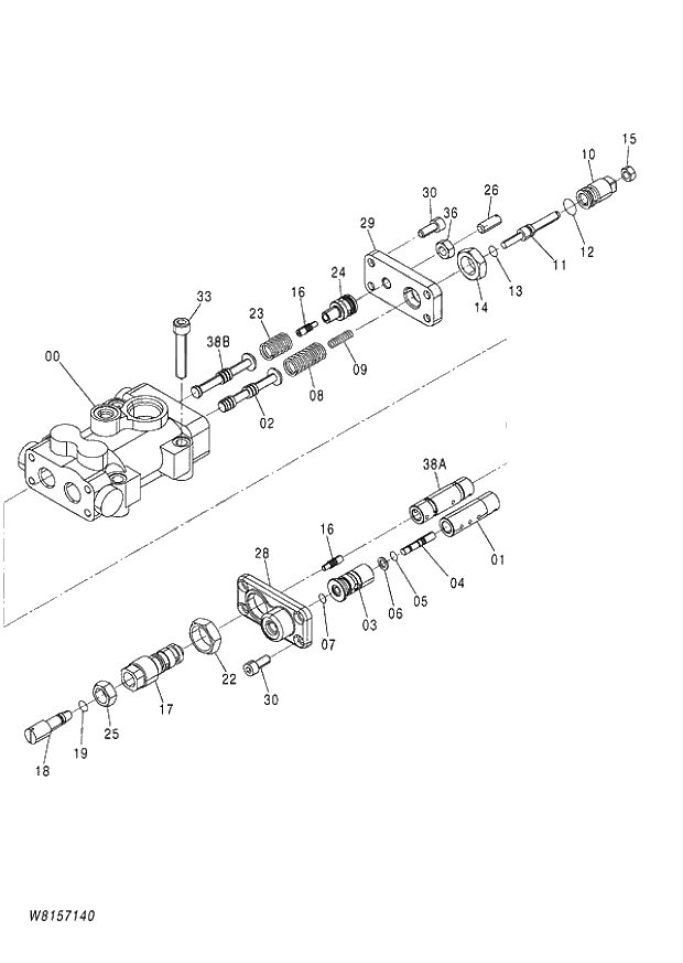 Схема запчастей Hitachi ZW180 - 243 REGULATOR;PUMP (000101-004999, 005101-). 01 PUMP