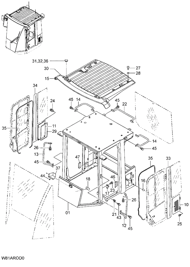 Схема запчастей Hitachi ZW250 - 074_CAB(1)(GSM SPEC.) 6CH,H3H,HCH,HEH,HSH (000101-000395, 005101-006131, 008101-008218). 04 CAB
