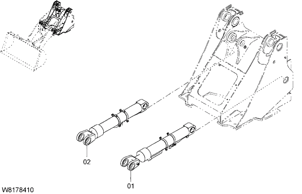 Схема запчастей Hitachi ZW310 - 005 LIFT ARM CYLINDER. 07 LOADER ATTACHMENT