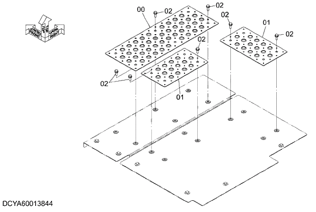 Схема запчастей Hitachi ZX280-5G - 024 ANTI SLIP COVER (2) 01 FRAME,COVER