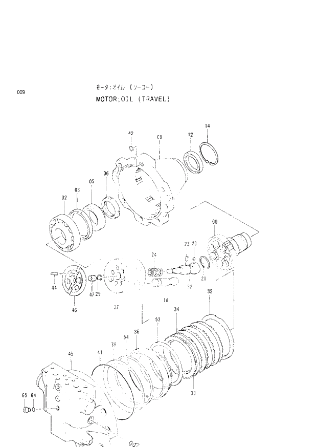 Схема запчастей Hitachi EX300H-2 - 009 OIL MOTOR (TRAVEL) (005001 -). 02 MOTOR