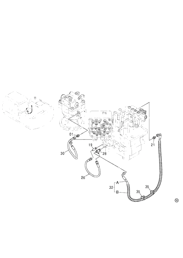 Схема запчастей Hitachi ZX120-E - 068_PILOT PIPING (C-2) (060001-). 01 UPPERSTRUCTURE