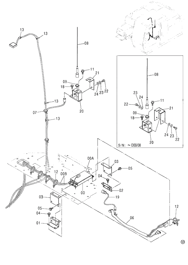 Схема запчастей Hitachi ZX120 - 101_SATELLITE DATA COMMUNICATOR PARTS (060001-). 01 UPPERSTRUCTURE