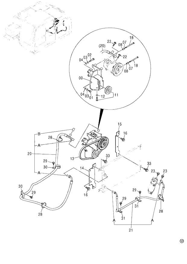 Схема запчастей Hitachi ZX120 - 120_AIR CONDITIONER (2) (060001-). 01 UPPERSTRUCTURE