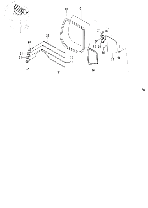 Схема запчастей Hitachi ZX120 - 153_CAB (5) 130 (060001-). 01 UPPERSTRUCTURE