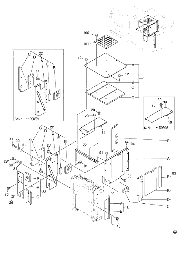 Схема запчастей Hitachi ZX120 - 191_COVER (4) 120,H,K (060001-). 01 UPPERSTRUCTURE