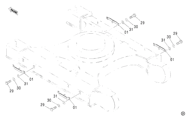Схема запчастей Hitachi ZX450LC - 028 TRACK SIDE STEP 450 (010001-). 02 UNDERCARRIAGE