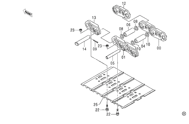 Схема запчастей Hitachi ZX480MTH - 043 TRACK-LINK 900G (LC TRACK) (450LC,450LCH 010001-460LCH 050001-). 02 UNDERCARRIAGE