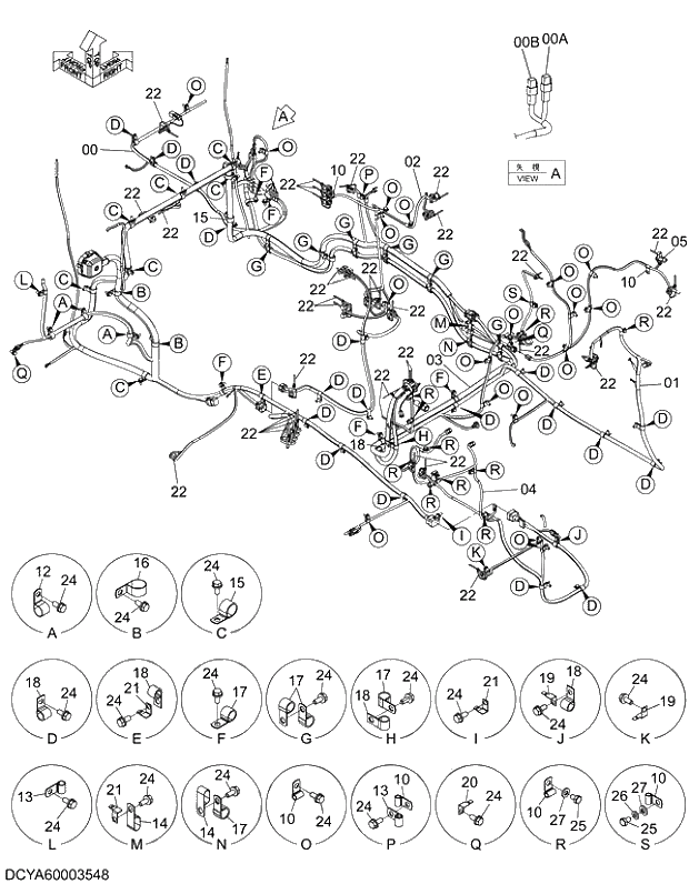 Схема запчастей Hitachi ZX470LCR-5G - 005 ELECTRIC PARTS (5) 09 ELECTRIC SYSTEM