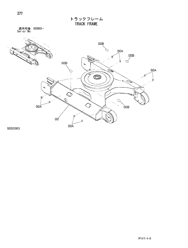 Схема запчастей Hitachi ZX350H-3 - 277 TRACK FRAME. 02 UNDERCARRIAGE