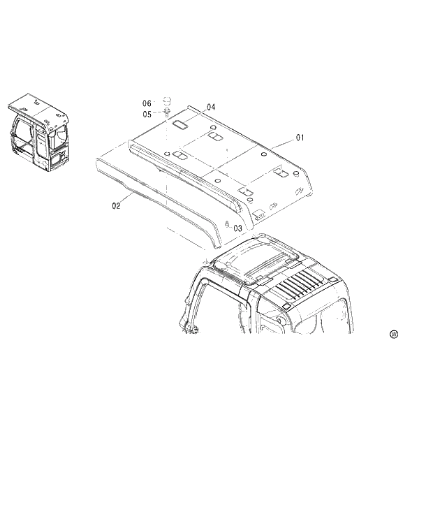 Схема запчастей Hitachi ZX450LC - 028 CAB (8)(OPG) 460 (050001-). 01 UPPERSTRUCTURE